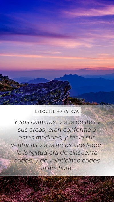 Ezequiel 40:29 RVA Bible Verse Image