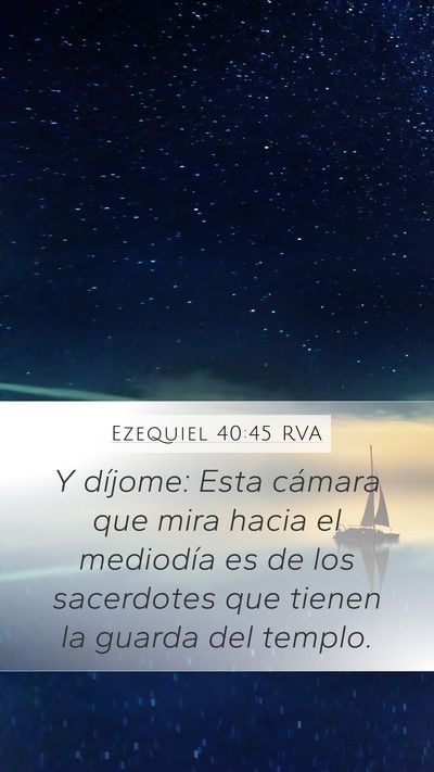 Ezequiel 40:45 RVA Bible Verse Image