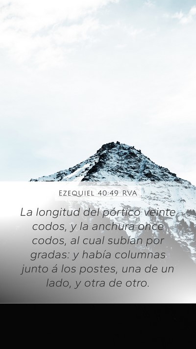 Ezequiel 40:49 RVA Bible Verse Image