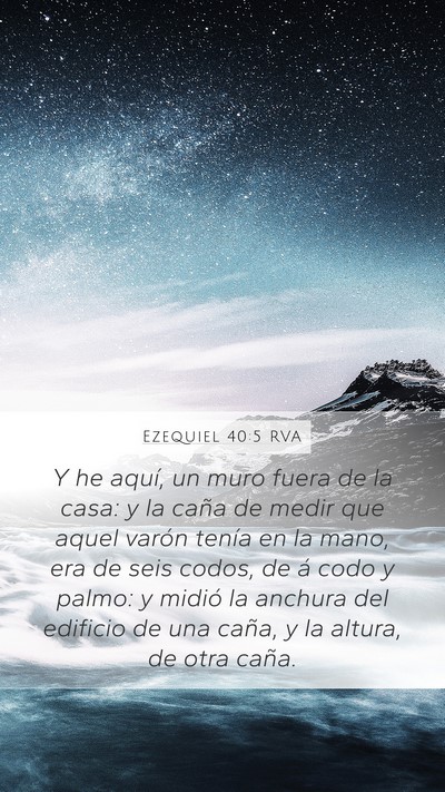 Ezequiel 40:5 RVA Bible Verse Image