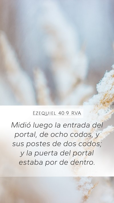 Ezequiel 40:9 RVA Bible Verse Image