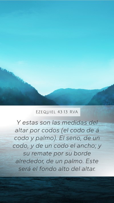 Ezequiel 43:13 RVA Bible Verse Image