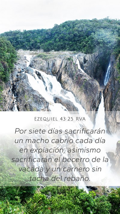 Ezequiel 43:25 RVA Mobile Phone Wallpaper - Por siete días sacrificarán un macho cabrío - Mobile Bible Verse Wallpaper