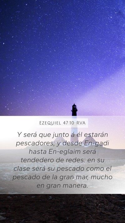 Ezequiel 47:10 RVA Bible Verse Image