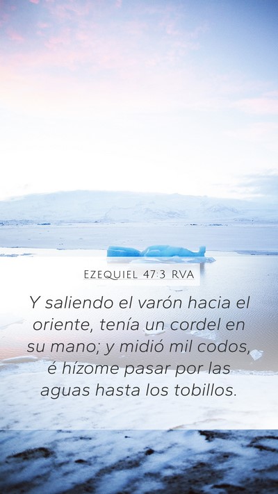 Ezequiel 47:3 RVA Bible Verse Image