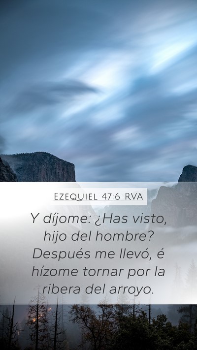 Ezequiel 47:6 RVA Bible Verse Image