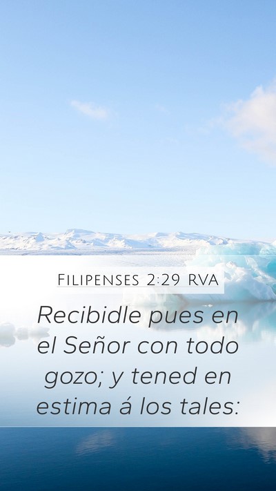 Filipenses 2:29 RVA Bible Verse Image