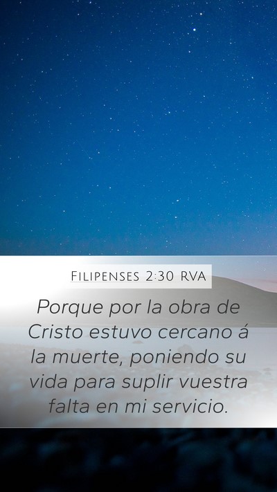 Filipenses 2:30 RVA Bible Verse Image