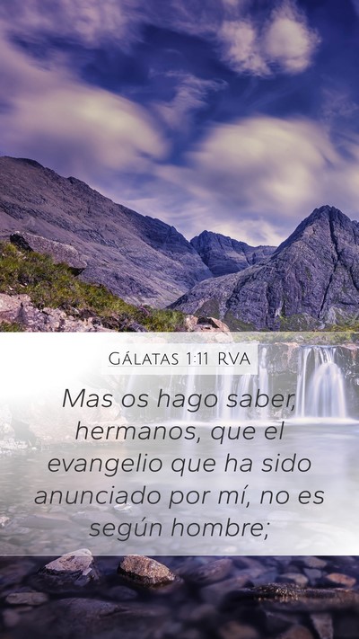 Gálatas 1:11 RVA Bible Verse Image
