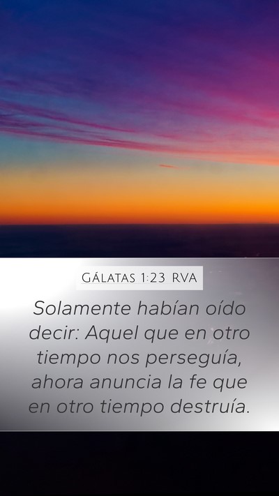 Gálatas 1:23 RVA Bible Verse Image