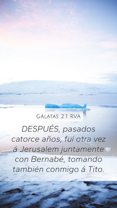 Gálatas 2:1 RVA Bible Verse Image