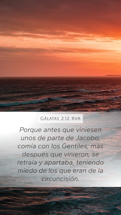 Gálatas 2:12 RVA Bible Verse Image