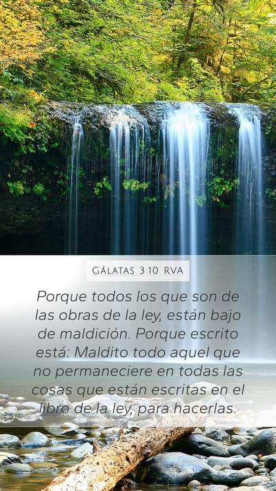 Gálatas 3:10 RVA Bible Verse Image