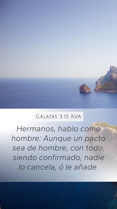 Gálatas 3:15 RVA Bible Verse Image