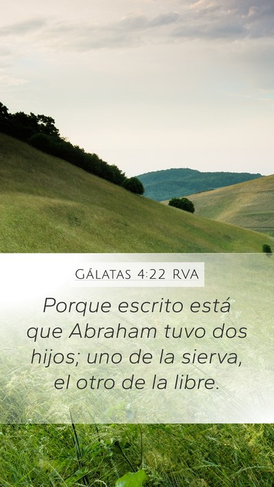Gálatas 4:22 RVA Bible Verse Image