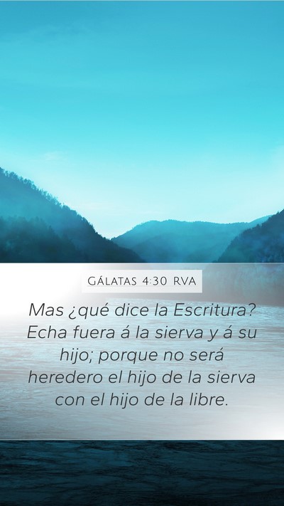 Gálatas 4:30 RVA Bible Verse Image