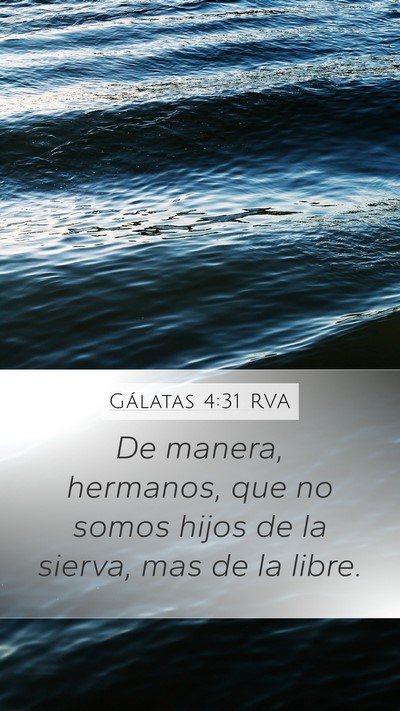 Gálatas 4:31 RVA Bible Verse Image