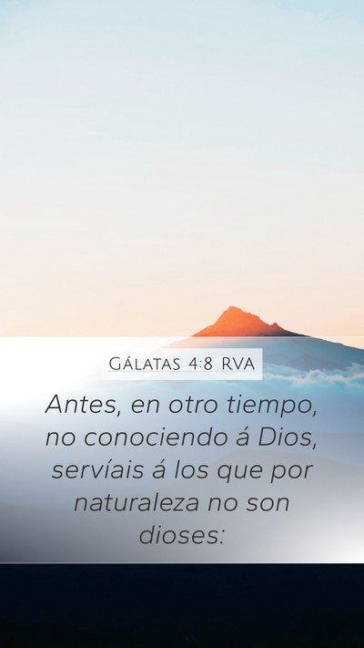 Gálatas 4:8 RVA Bible Verse Image