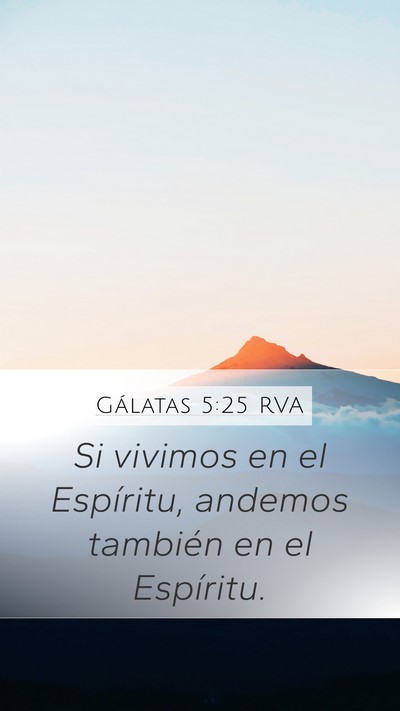 Gálatas 5:25 RVA Bible Verse Image