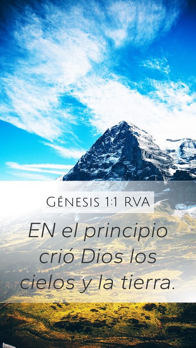 Génesis 1:1 RVA Mobile Phone Wallpaper - EN el principio crió Dios los cielos y la - Mobile Bible Verse Wallpaper