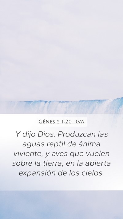 Génesis 1:20 RVA Bible Verse Image