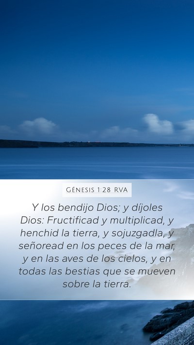 Génesis 1:28 RVA Bible Verse Image
