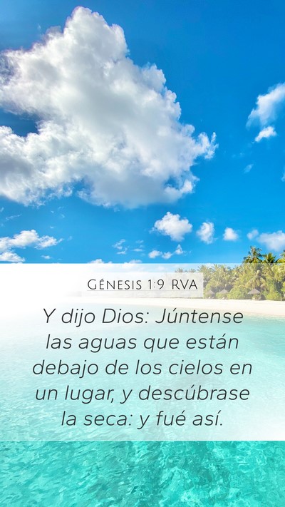 Génesis 1:9 RVA Bible Verse Image