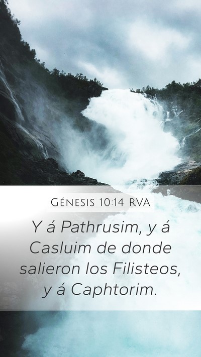 Génesis 10:14 RVA Mobile Phone Wallpaper - Y á Pathrusim, y á Casluim de donde salieron - Mobile Bible Verse Wallpaper