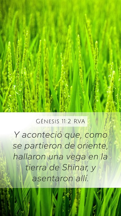 Génesis 11:2 RVA Bible Verse Image