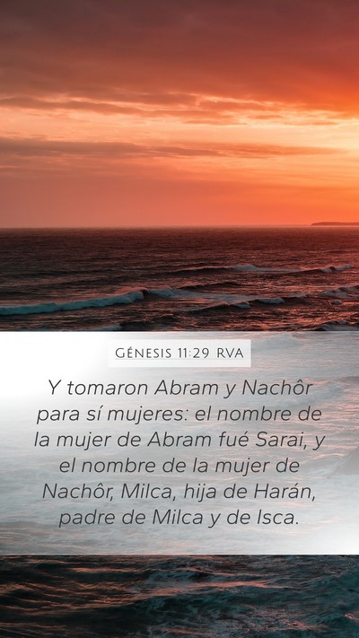 Génesis 11:29 RVA Bible Verse Image