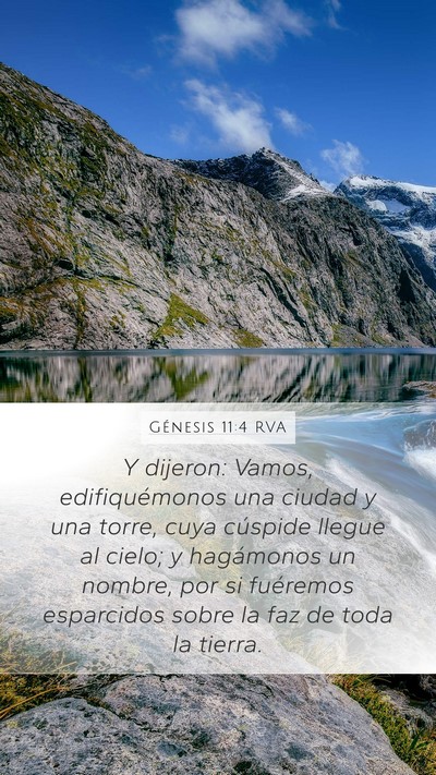 Génesis 11:4 RVA Bible Verse Image