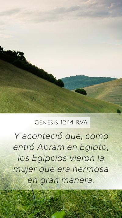 Génesis 12:14 RVA Bible Verse Image