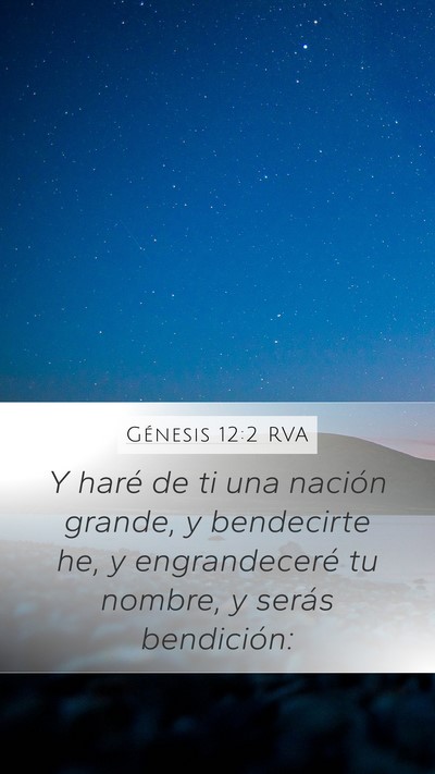 Génesis 12:2 RVA Bible Verse Image