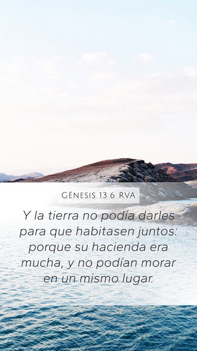 Génesis 13:6 RVA Bible Verse Image