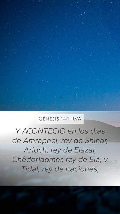 Génesis 14:1 RVA Bible Verse Image
