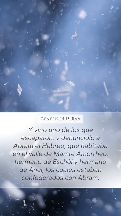 Génesis 14:13 RVA Bible Verse Image