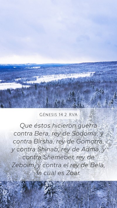 Génesis 14:2 RVA Bible Verse Image