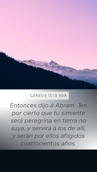 Génesis 15:13 RVA Bible Verse Image