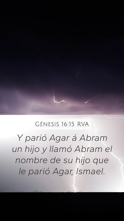 Génesis 16:15 RVA Bible Verse Image
