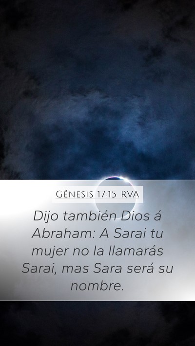 Génesis 17:15 RVA Bible Verse Image
