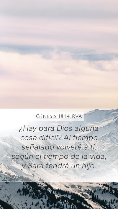 Génesis 18:14 RVA Bible Verse Image