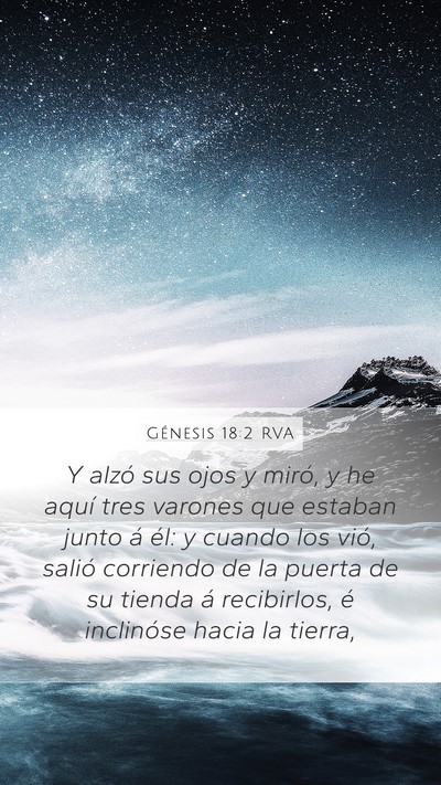 Génesis 18:2 RVA Bible Verse Image