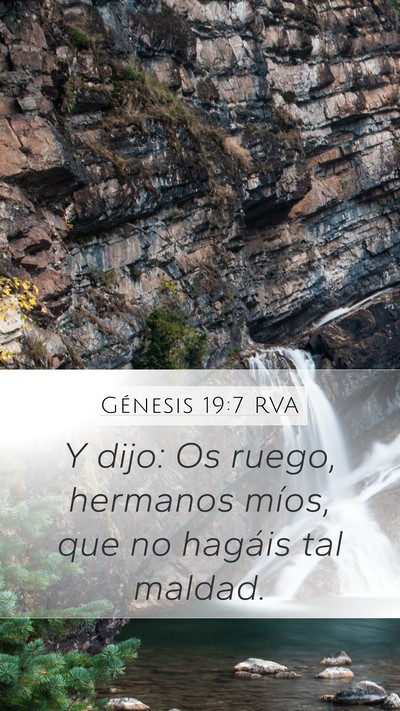 Génesis 19:7 RVA Bible Verse Image
