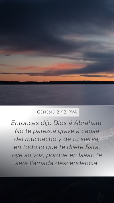 Génesis 21:12 RVA Bible Verse Image