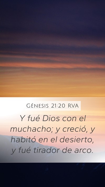 Génesis 21:20 RVA Bible Verse Image