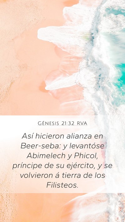 Génesis 21:32 RVA Mobile Phone Wallpaper - Así hicieron alianza en Beer-seba: y levantóse - Mobile Bible Verse Wallpaper
