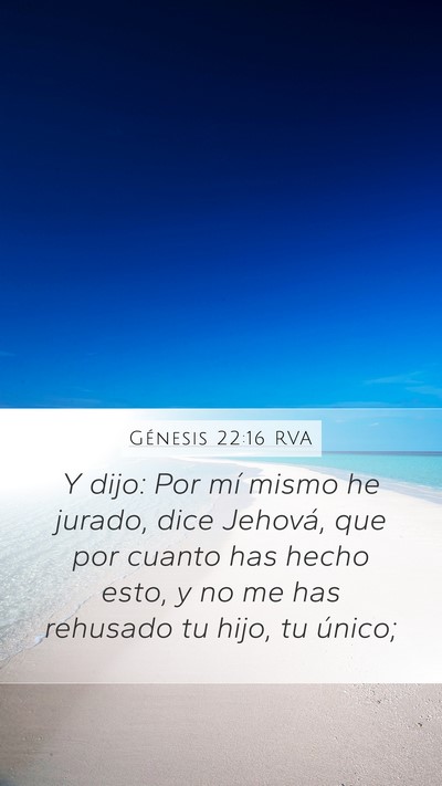 Génesis 22:16 RVA Bible Verse Image
