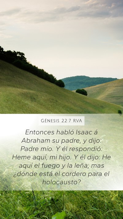 Génesis 22:7 RVA Bible Verse Image