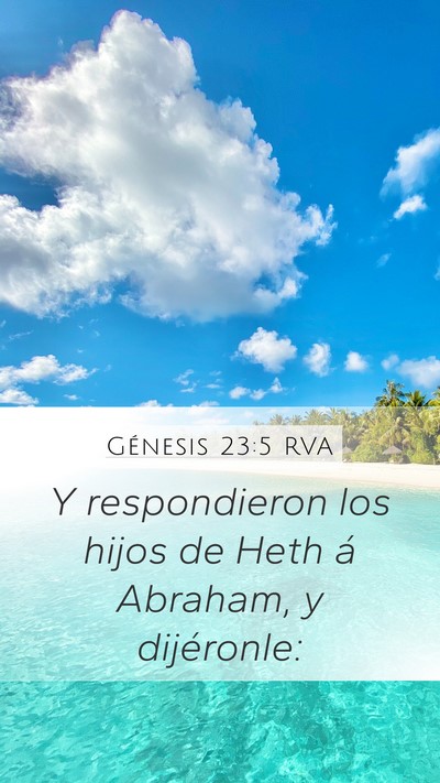 Génesis 23:5 RVA Bible Verse Image