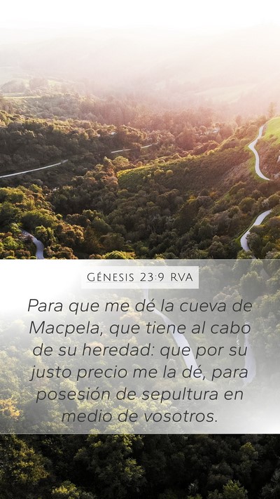 Génesis 23:9 RVA Bible Verse Image